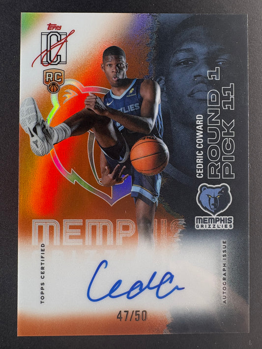 2025 26 Cedric Coward Orange Auto /50