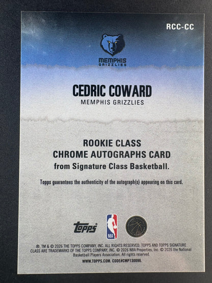 2025 26 Cedric Coward Orange Auto /50