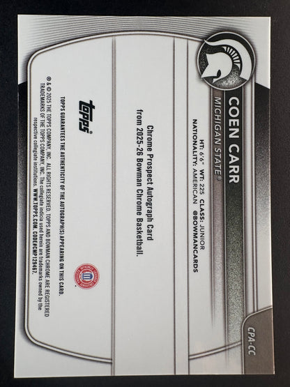2025 26 Coen Carr Bowman Chrome auto