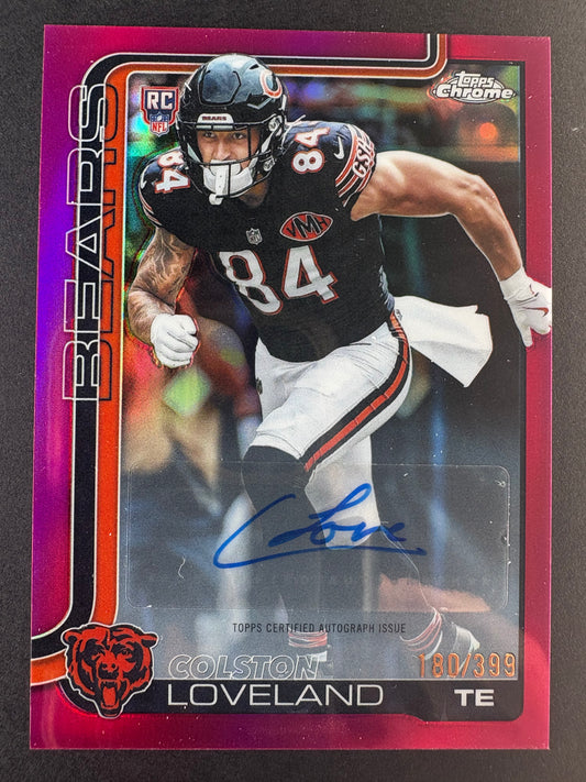 2025 Topps Chrome Auto pink /399 Colston Loveland