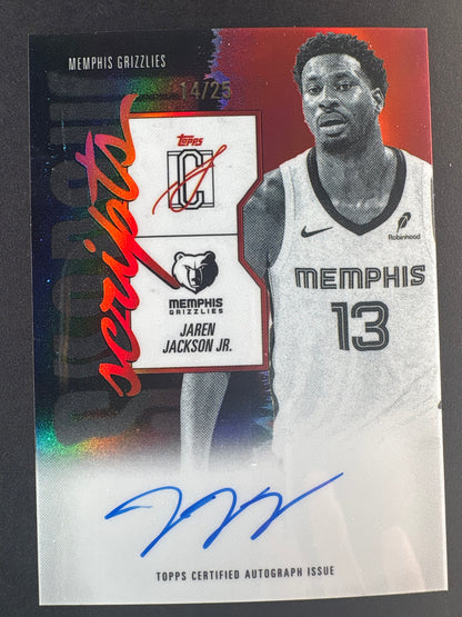 2026 Topps Jaren Jackson JR. Red /25 auto