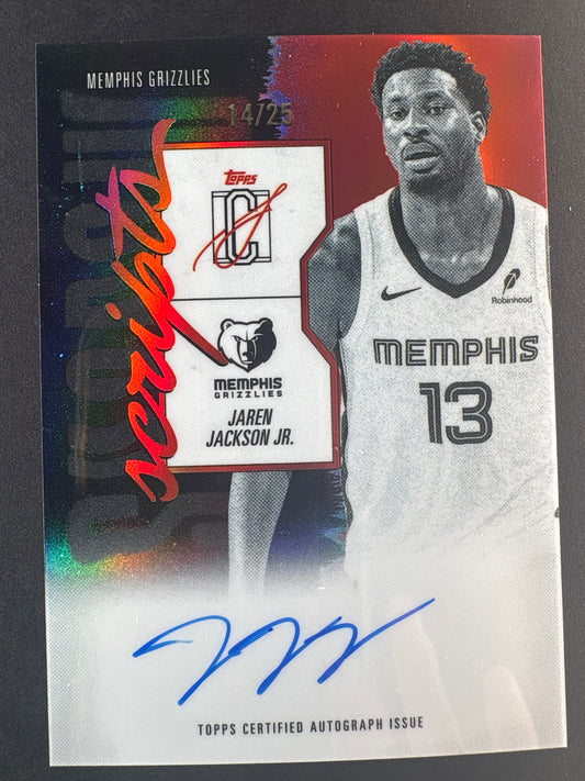 2026 Topps Jaren Jackson JR. Red /25 auto