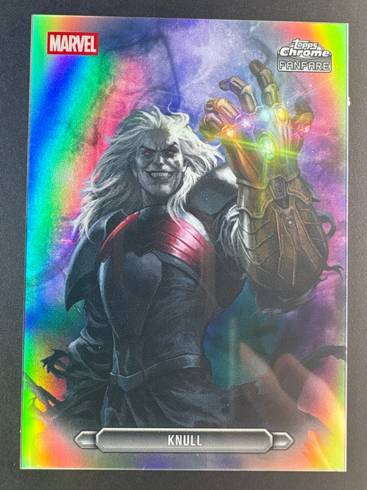 2026 Topps Chrome Marvel Comics Knull Fanfare Insert