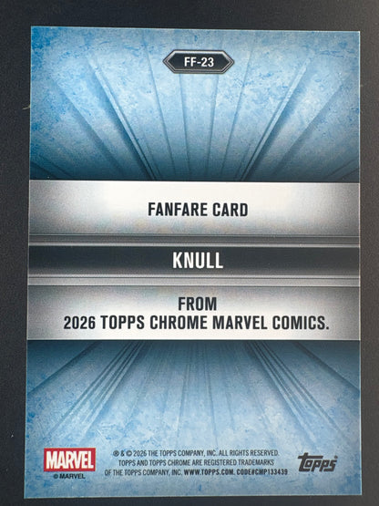 2026 Topps Chrome Marvel Comics Knull Fanfare Insert