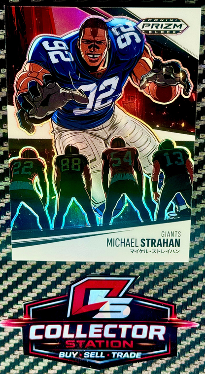 MICHAEL STRAHAN 2025 PANINI PRIZM BLACK MANGA SSP CASE HIT