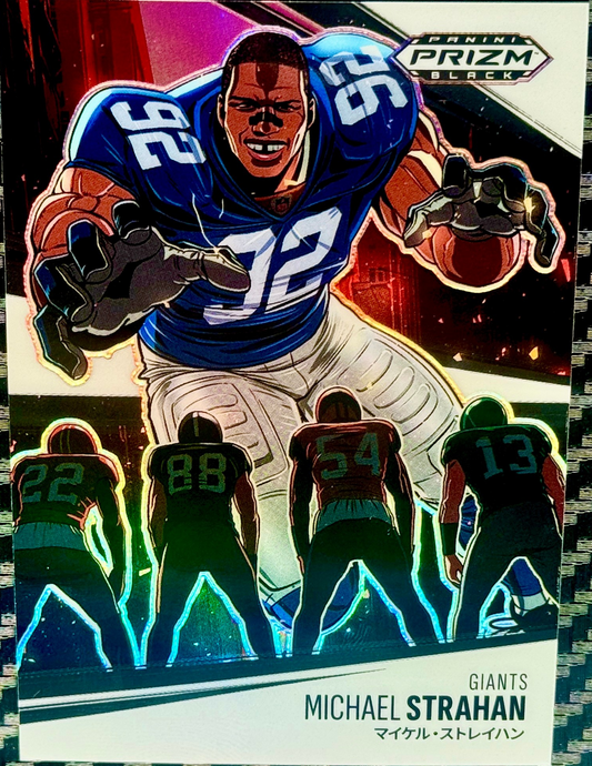 MICHAEL STRAHAN 2025 PANINI PRIZM BLACK MANGA SSP CASE HIT
