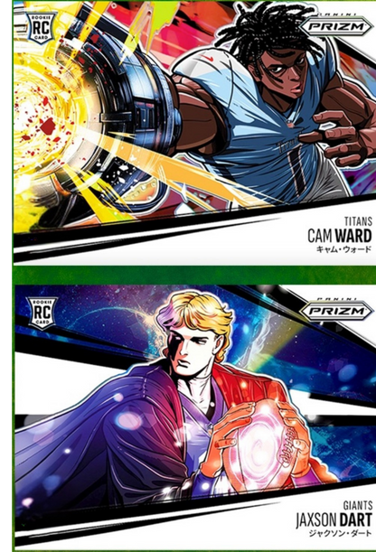 2025 Panini Prizm Football Factory Sealed New Hobby Box ~ 2 Autographs - MANGA - GOLD VINYL - COLOR BLAST