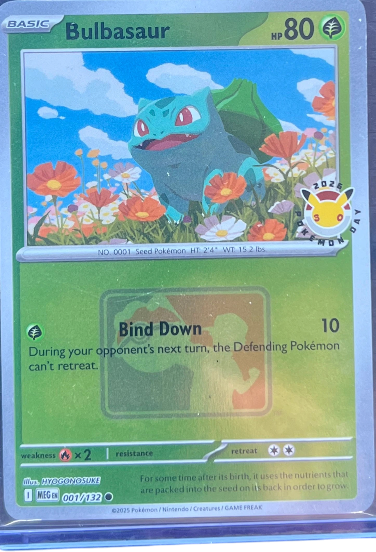 Bulbasaur (Pokemon Day 2026) 001/132 — normalized