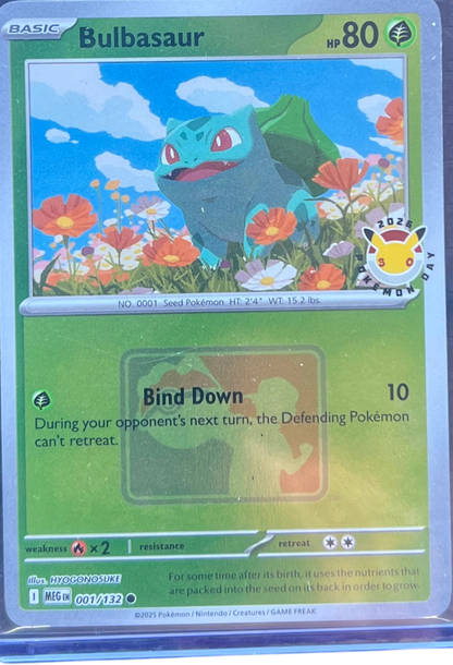 Bulbasaur (Pokemon Day 2026) 001/132 — normalized