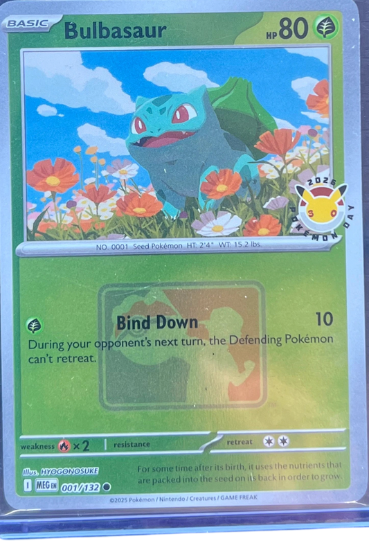 Bulbasaur (Pokemon Day 2026) 001/132 — normalized