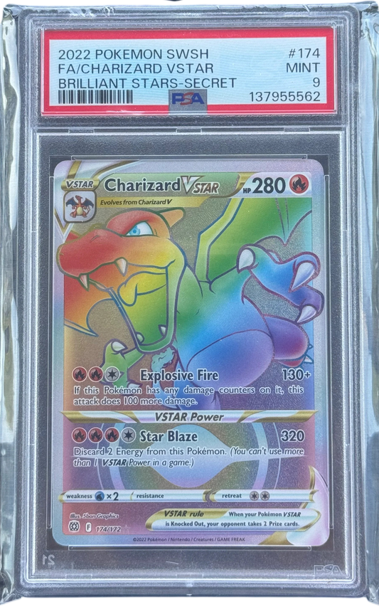 Charizard VSTAR (Secret) - SWSH09: Brilliant Stars (SWSH09) PSA 9 — normalized