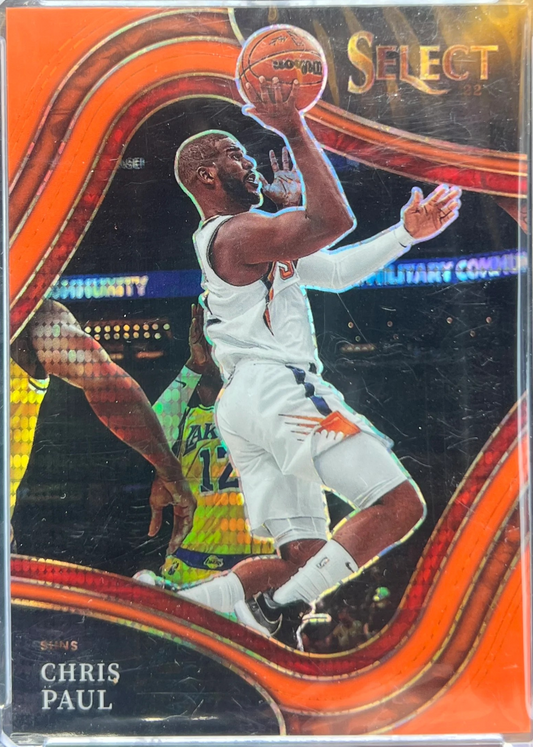 Chris Paul 2021-22 Panini Select #230 Courtside FOTL Orange Pulsar /15 — normalized