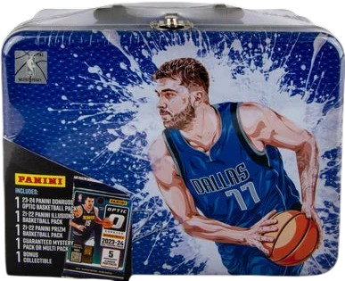 Luka Doncic Panini Basketball Lunch Box Tin - Optic, Illusions, Prizm, and Mystery — normalized