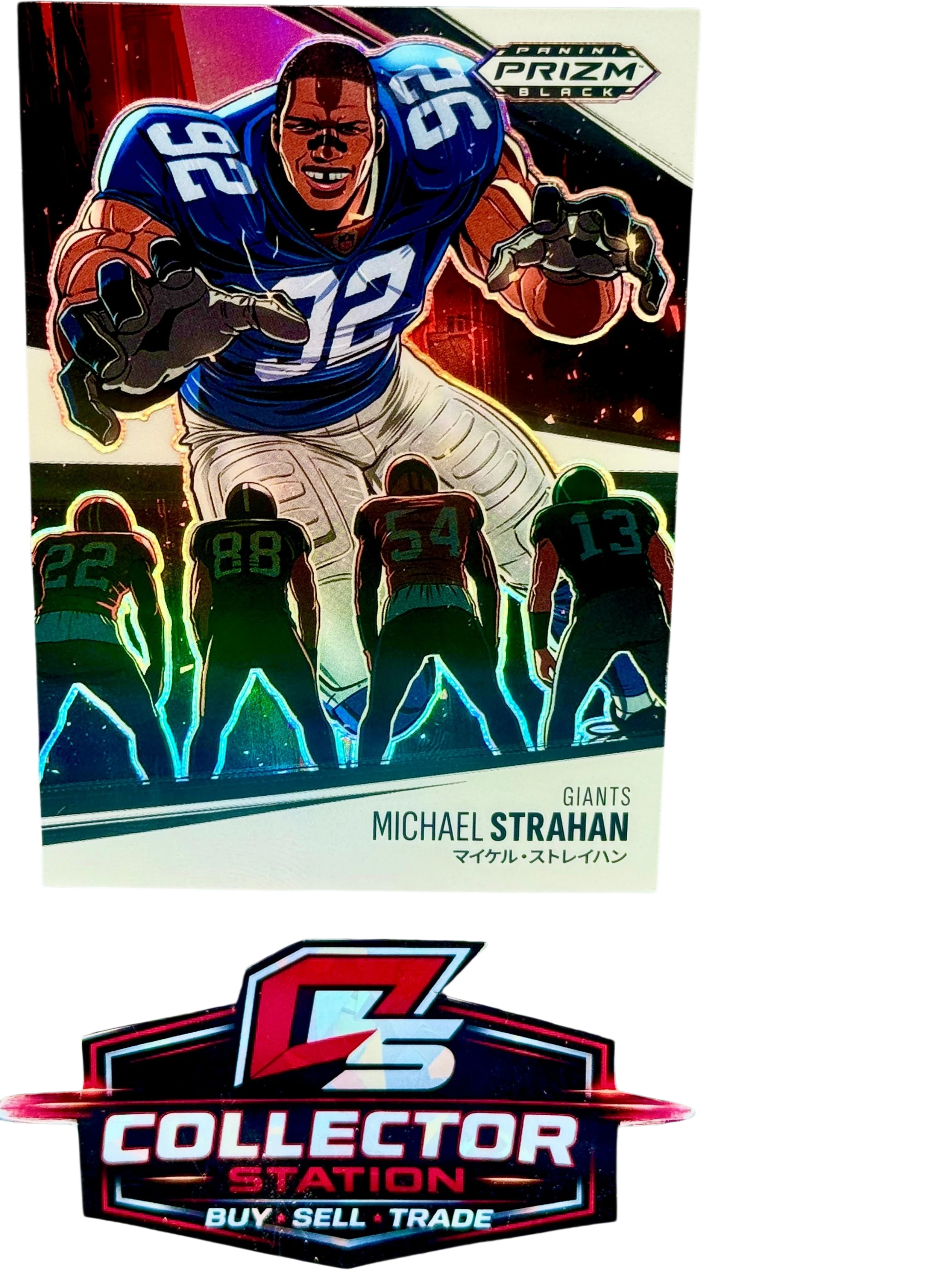 MICHAEL STRAHAN 2025 PANINI PRIZM BLACK MANGA SSP CASE HIT — normalized