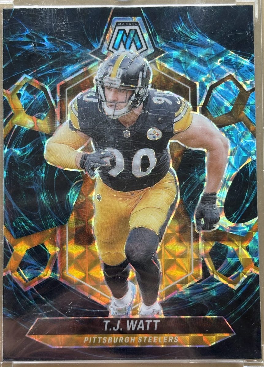 Panini 2024 Mosaic T.J. Watt #188 Genesis Prizm