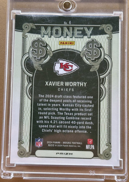 Panini 2024 Mosaic Xavier Worthy #4 Money RC