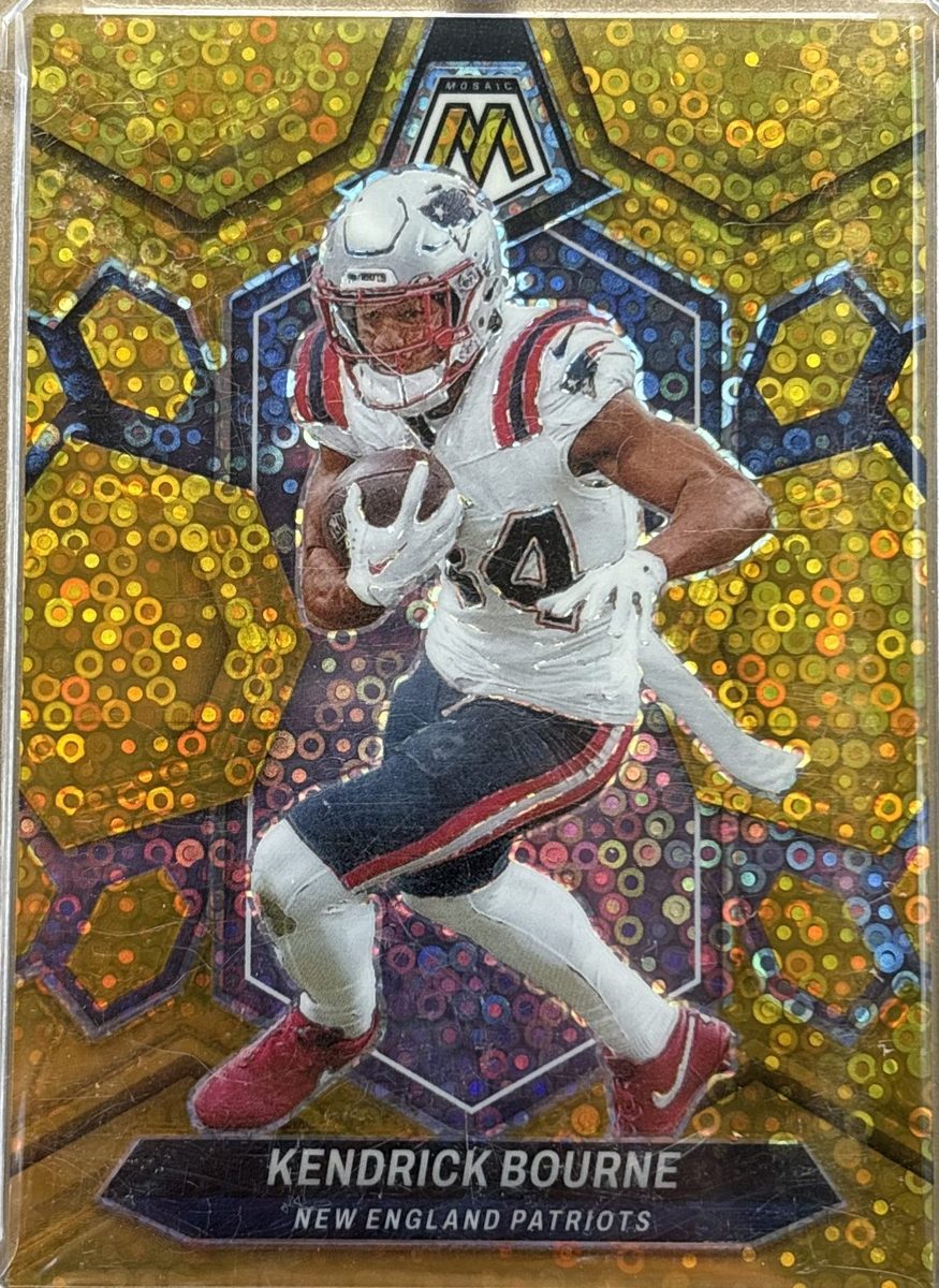 Panini 2024 Mosaic Kendrick Bourne #150 Gold Sparkle /10