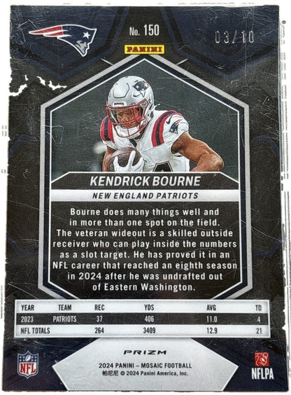Panini 2024 Mosaic Kendrick Bourne #150 Gold Sparkle /10