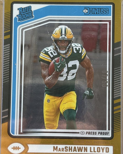Panini 2024 Donruss Marshawn Lloyd #374 Gold Press Proof /50 RC