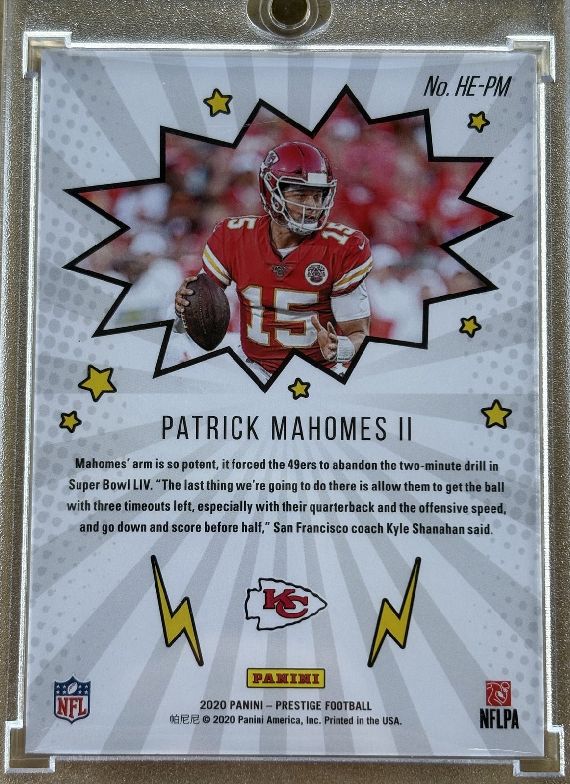 Panini 2020 Prestige Heroes Patrick Mahomes II #35