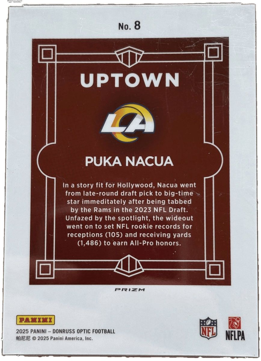 Panini 2025 Optic Uptown SSP Puka Nacua #8