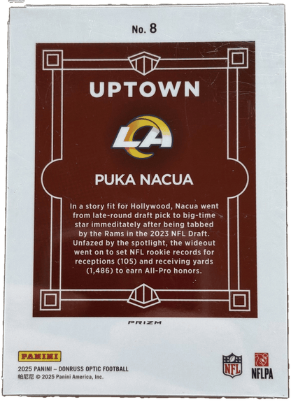 Panini 2025 Optic Uptown SSP Puka Nacua #8