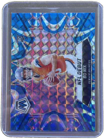 Panini 2024 Mosaic Bo Nix #271 Reactive Blue RC