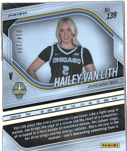 Panini 2025 Red Pandora Prizm /199 Hailey Van Lith #139 RC