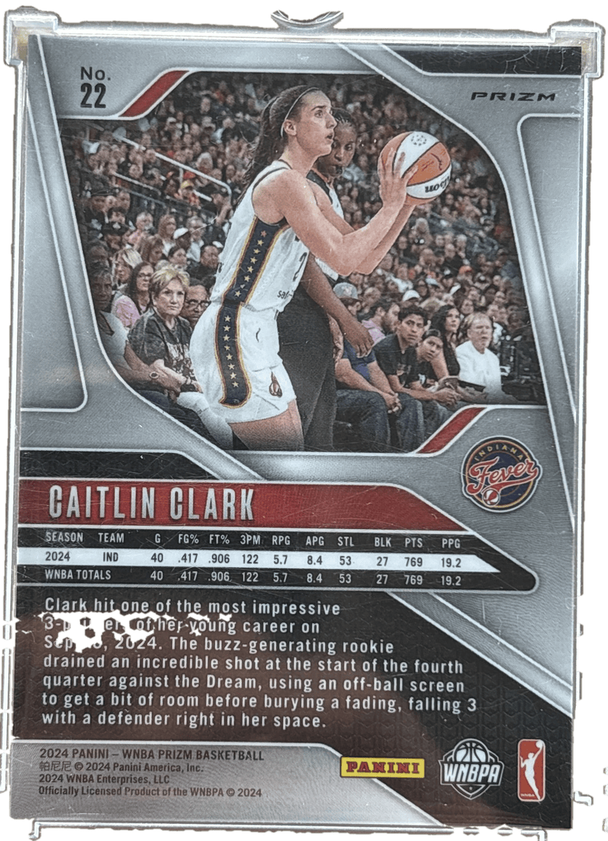 Panini 2024 Prizm Caitlin Clark #22 Orange Ice Prizm RC