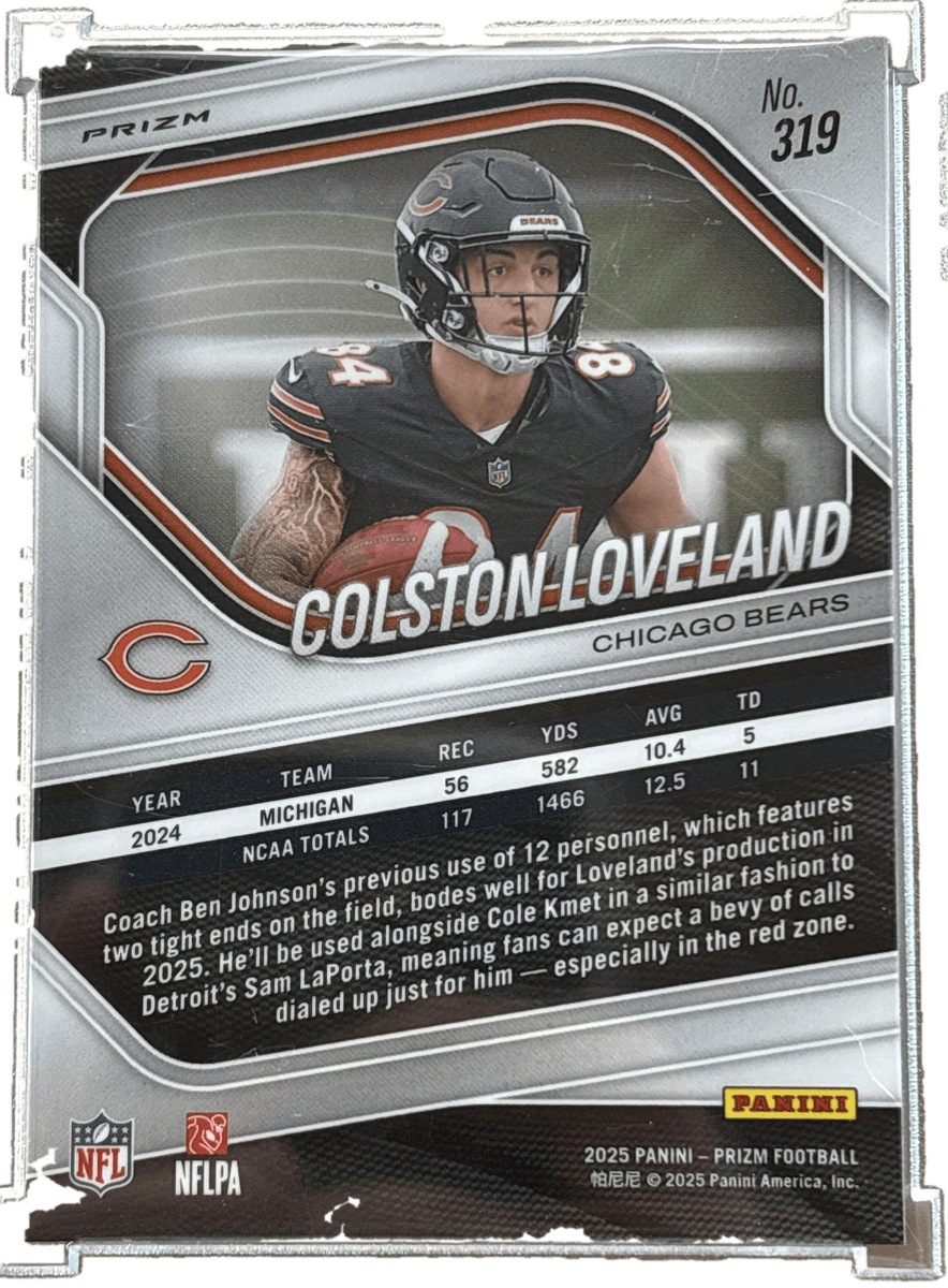 Panini 2025 Lazer Prizm Colston Loveland #319 RC
