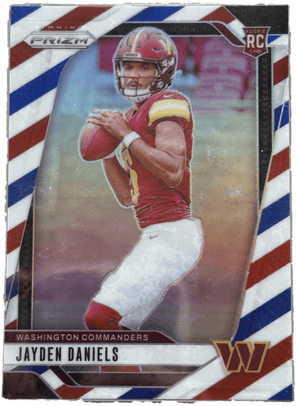 Panini 2024 Prizm Jayden Daniels #347 Red White and Blue RC