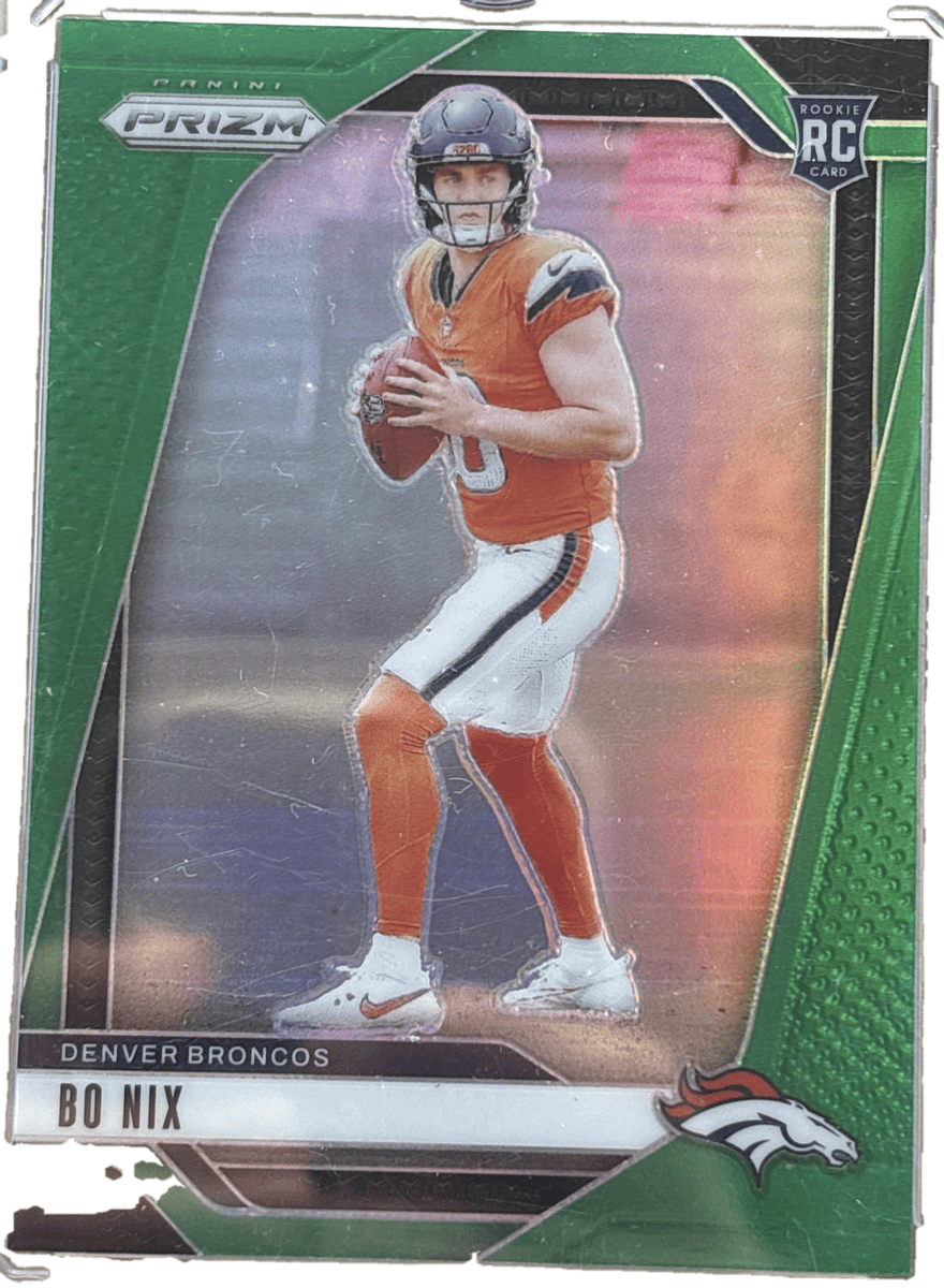 Panini 2024 Prizm Bo Nix #309 Green Prizm RC