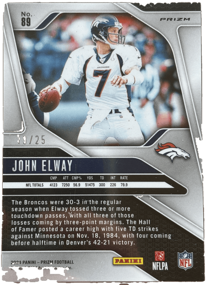 Panini 2024 Navy Camo Prizm John Elway /25  #89