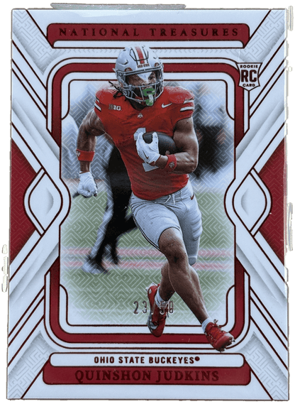 Panini 2025 National Treasures Red /50 Quinshon Judkins #27 RC