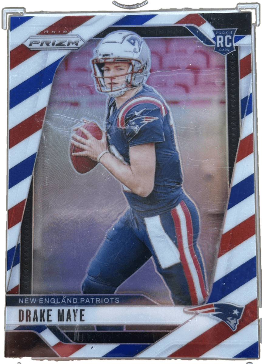 Panini 2024 Prizm Drake Maye #329 Red, White, and Blue RC