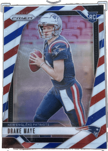 Panini 2024 Prizm Drake Maye #329 Red, White, and Blue RC