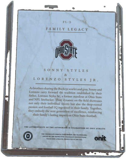 Onit 2024 Signature Series Lorenzo Styles Jr. & Sonny Styles /100  #FL-2