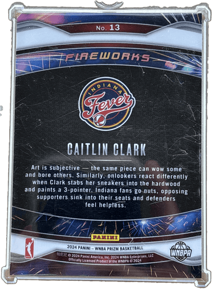 Panini 2024 Prizm Fireworks Caitlin Clark #13 RC