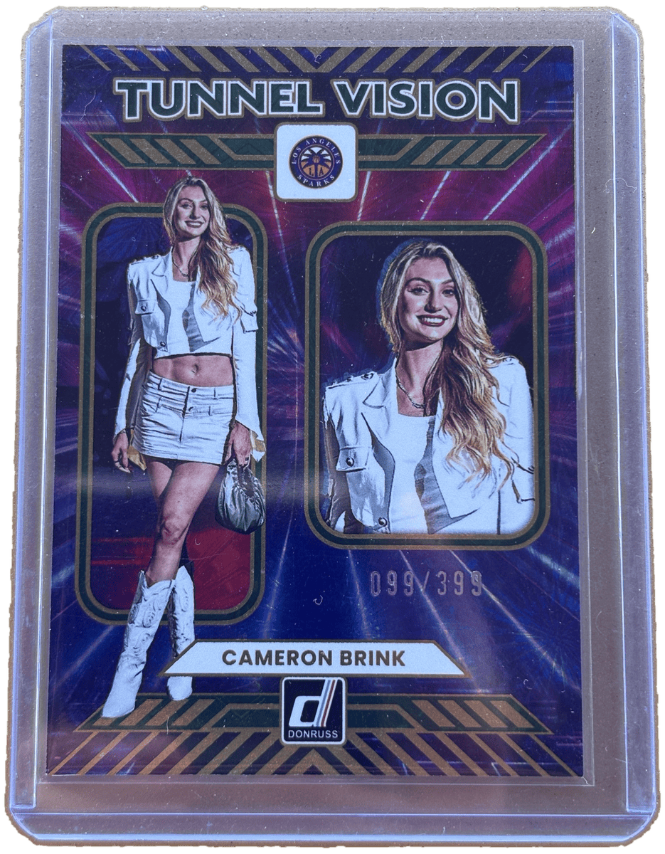 Panini 2025 Donruss Tunnel Vision Orange Laser /399 Cameron Brink #8