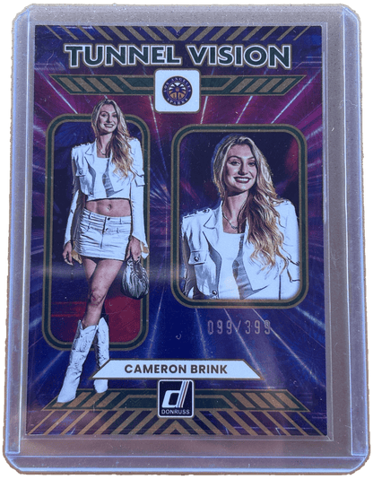 Panini 2025 Donruss Tunnel Vision Orange Laser /399 Cameron Brink #8
