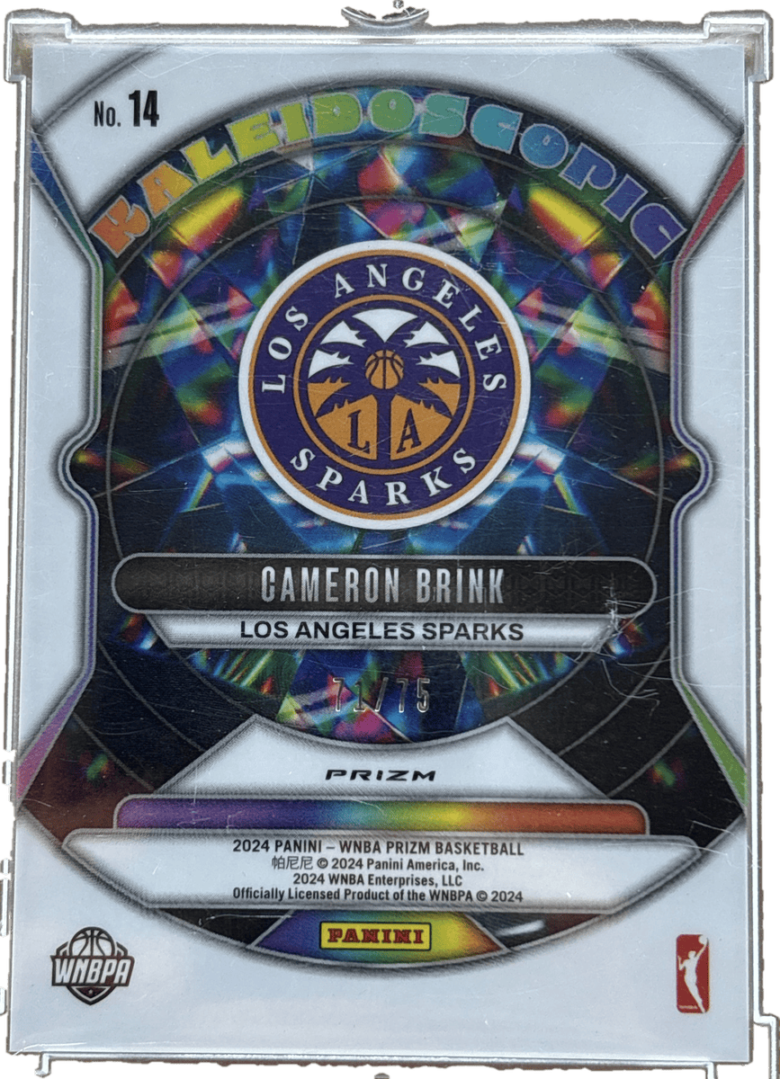 Panini 2024 Orange Pulsar Prizm /75 Kaleidoscopic Cameron Brink #14 RC