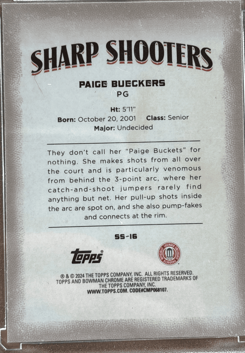 Topps 2024 Bowman Chrome Paige Bueckers #SS-16