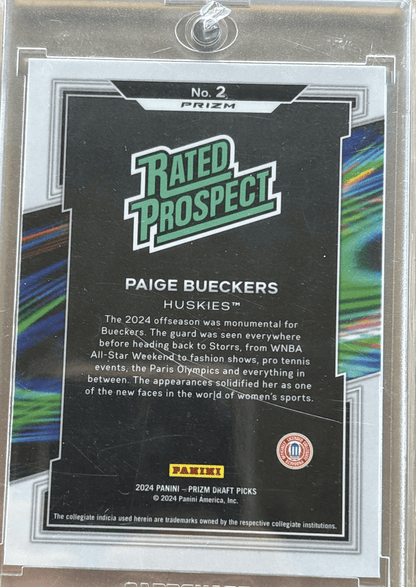 2022 Panini Prizm Paige Bueckers #2 Purple Wave Football Card