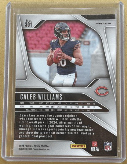 Panini 2024 Green Prizm Caleb Williams #301 RC
