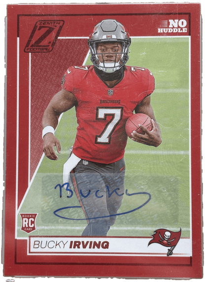 Panini 2024 Zenith Bucky Irving #116 No Huddle Autographed RC
