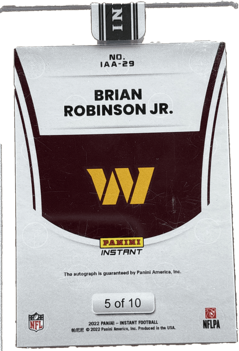 Panini 2022 Instant Access Green Ink /10 Brian Robinson JR. #IAA-29 RC