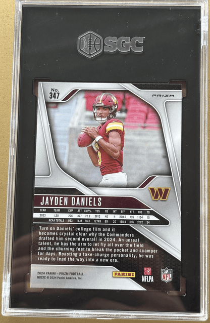 Panini 2024 Prizm Green Jayden Daniels #347 RC - SGC 9.5