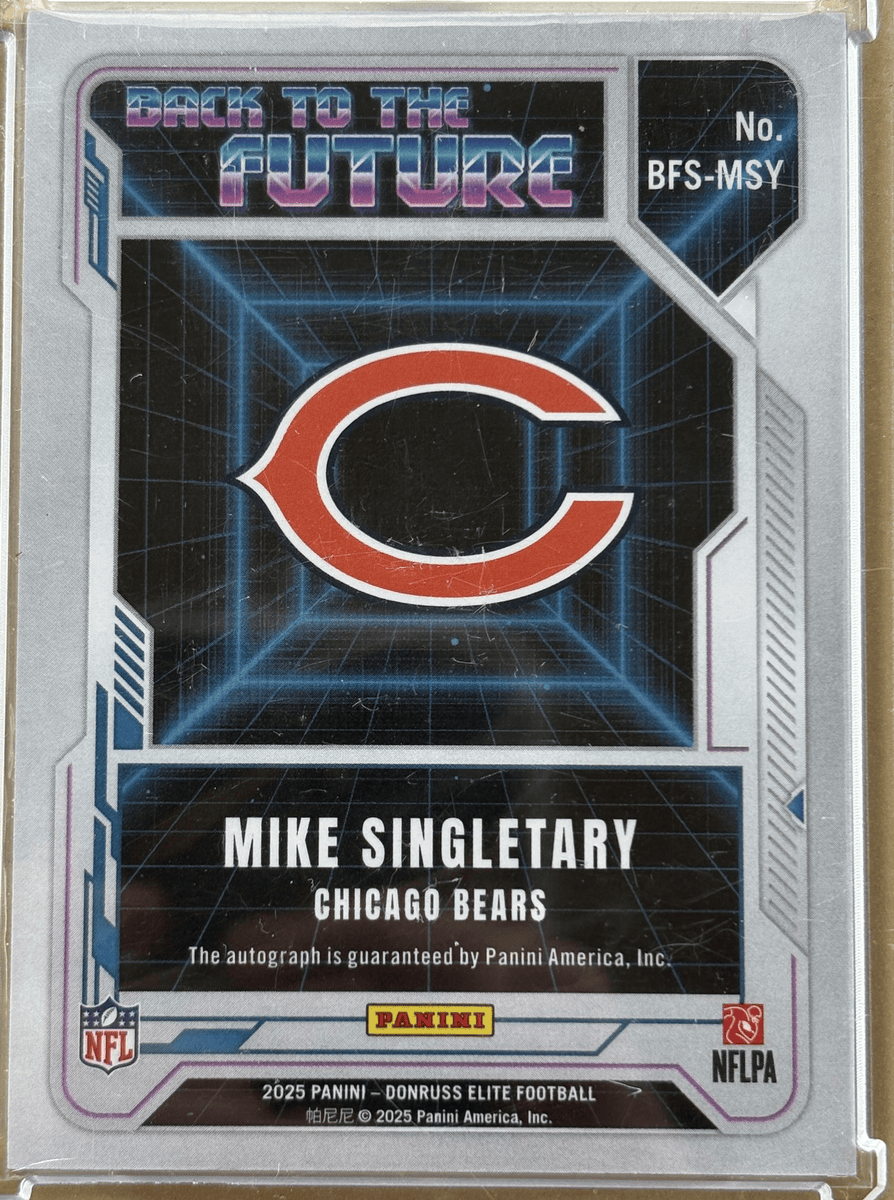 Panini 2025 Donruss Elite Back To The Future Mike Singletary Auto /149 #BFS-MSY