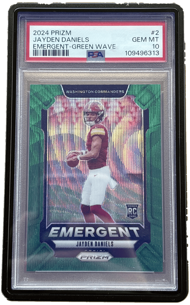 2024 Panini Prizm Emergent Green Wave Jayden Daniels #2RC - PSA 10