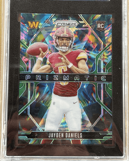 2024 Panini Prizm Prismatic Jayden Daniels #3 Green Ice RC - Graded SGC 10